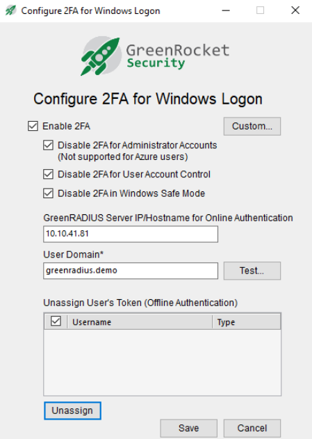 Windows Agent Configuration