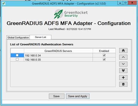 ADFS Server List