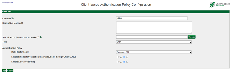 Client-based Authentication Policies