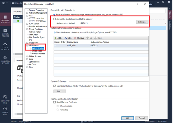 Gateway Configuration