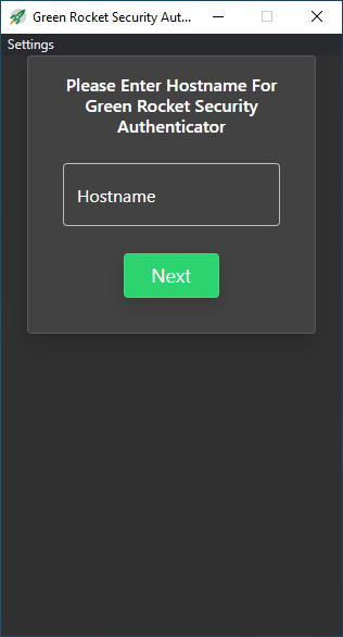 App with hostname prompt