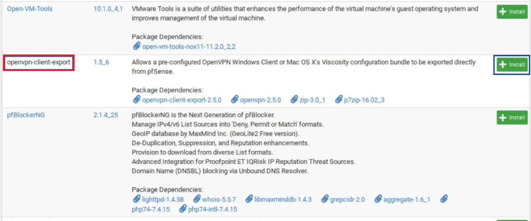 OpenVPN Client Export Utility