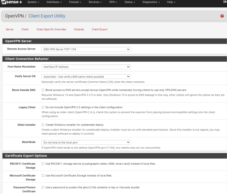 OpenVPN Client Configuration
