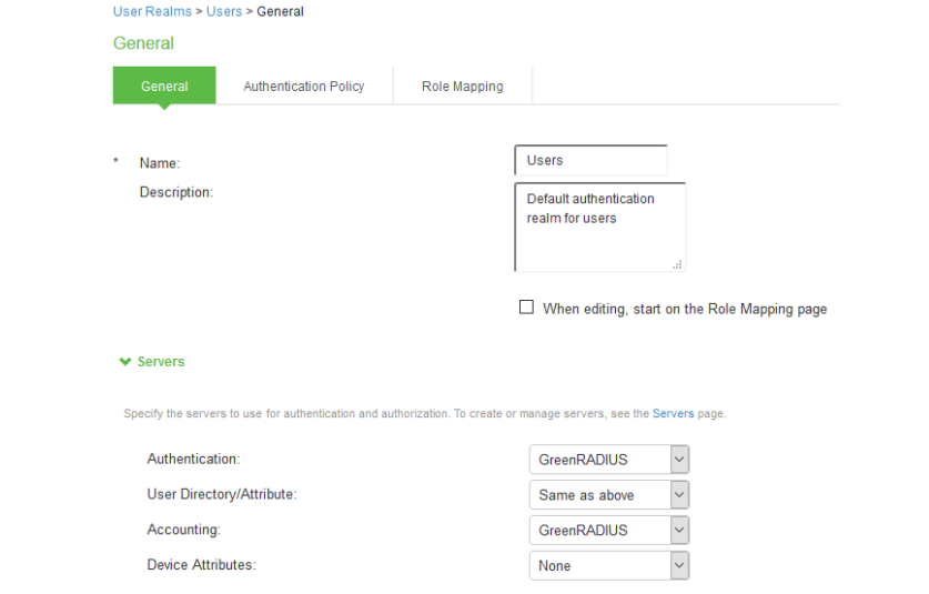RADIUS Server Configuration