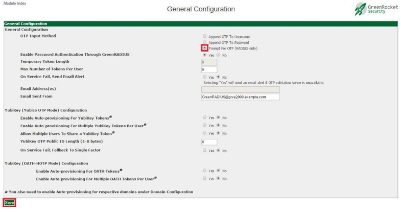 GreenRADIUS Integration