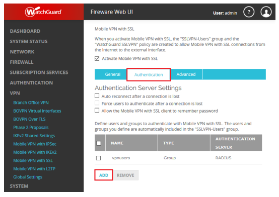 RADIUS Server Configuration
